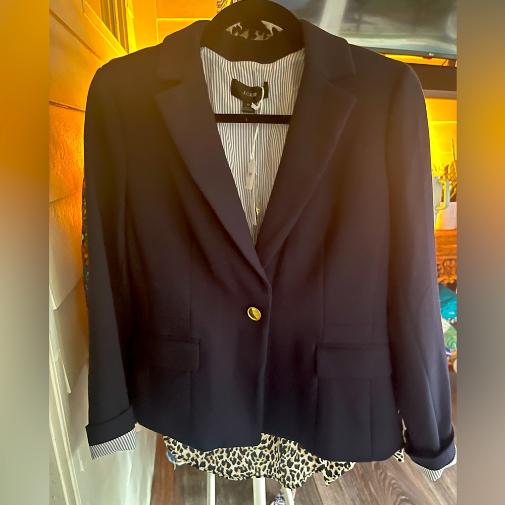 NWT J Crew Navy Blazer Size 6